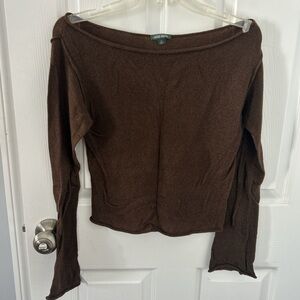 Wild Fable Brown Long Sleeve Top